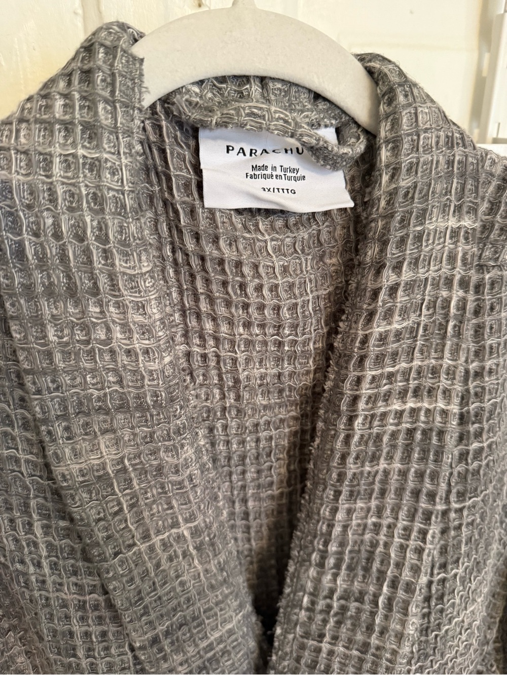 Parachute Gray Waffle Knit Robe - Picture 2 of 4